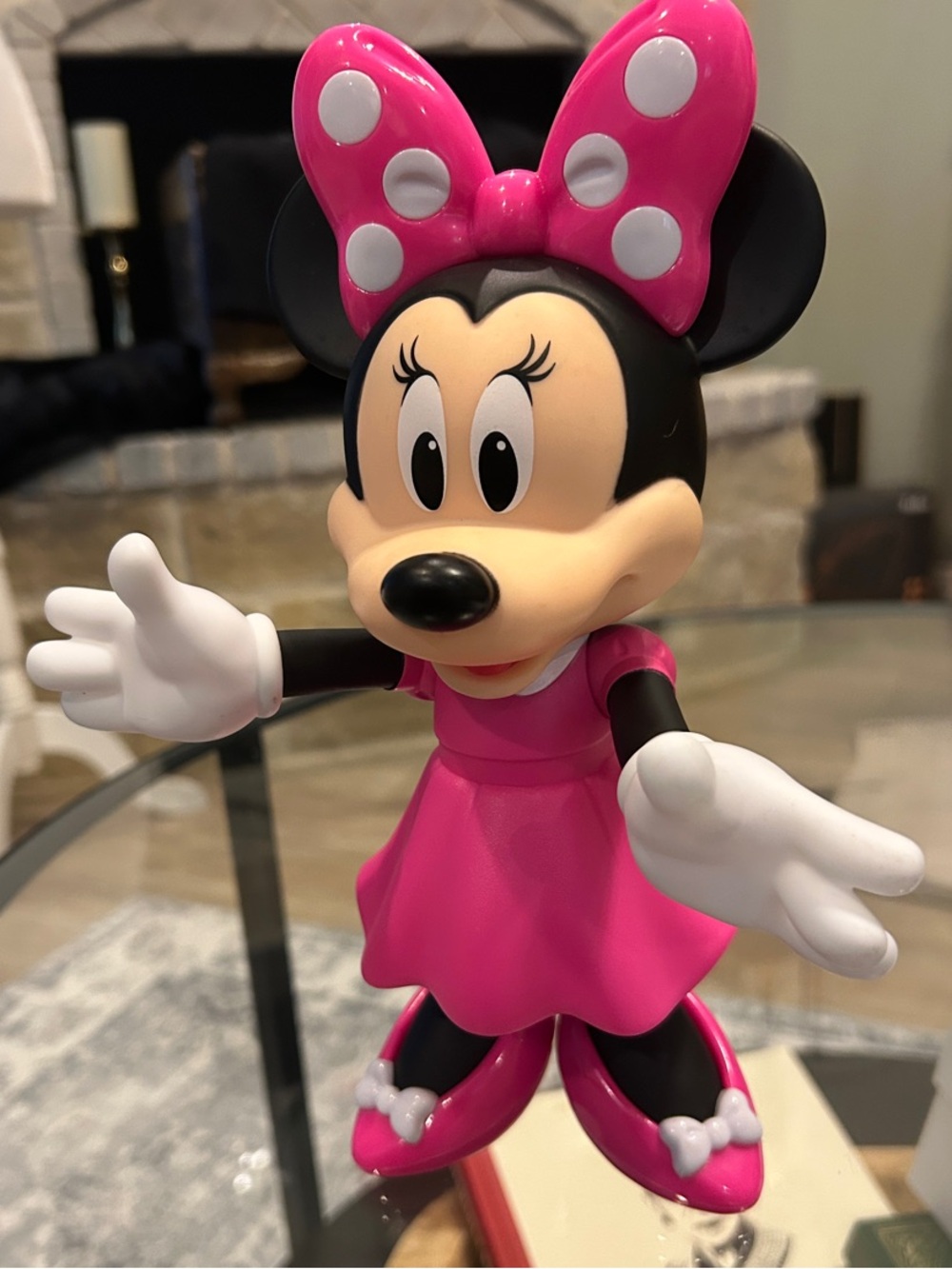Disney Minnie Mouse Pink and Black Figure with White Gloves